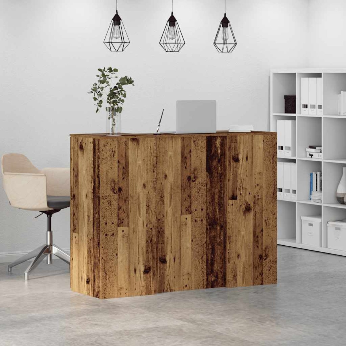 vidaXL Γραφείο υποδοχής Παλιό Ξύλο 135x50x103,5 εκ. Επεξεργασμένο Ξύλο