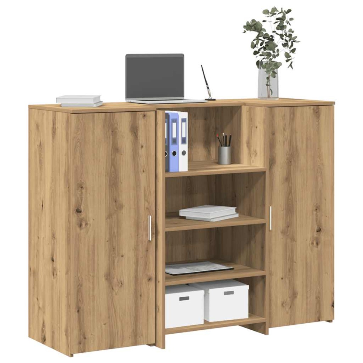 vidaXL Γραφείο υποδοχής 135x50x103,5 εκ. Επεξεργασμένο Ξύλο