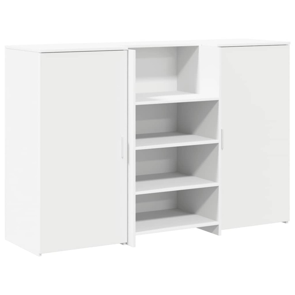 vidaXL Γραφείο υποδοχής Λευκό 155x50x103,5 εκ. Επεξεργασμένο Ξύλο