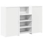 vidaXL Γραφείο υποδοχής Λευκό 155x50x103,5 εκ. Επεξεργασμένο Ξύλο