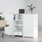 vidaXL Γραφείο υποδοχής Λευκό 155x50x103,5 εκ. Επεξεργασμένο Ξύλο
