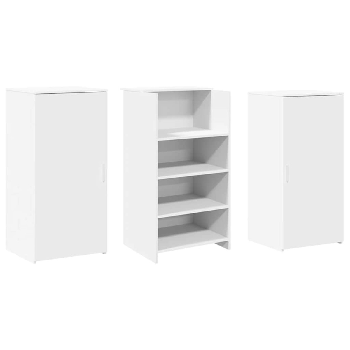 vidaXL Γραφείο υποδοχής Λευκό 155x50x103,5 εκ. Επεξεργασμένο Ξύλο