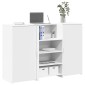 vidaXL Γραφείο υποδοχής Λευκό 155x50x103,5 εκ. Επεξεργασμένο Ξύλο