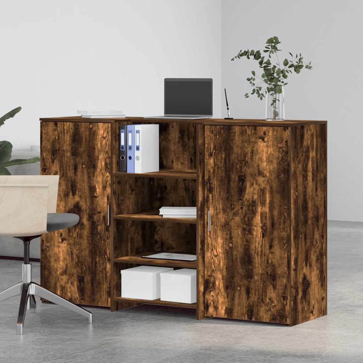 vidaXL Γραφείο υποδοχής 155x50x103,5 εκ. Επεξεργασμένο Ξύλο