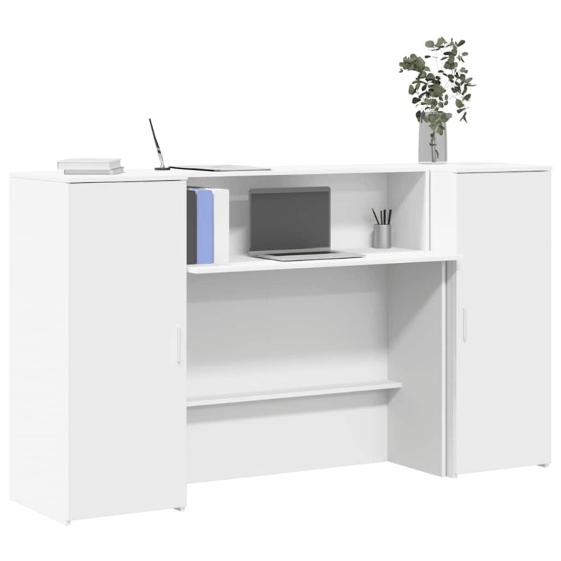 vidaXL Γραφείο Υποδοχής Λευκό 180x50x103,5 εκ. από Τεχνητό Ξύλο