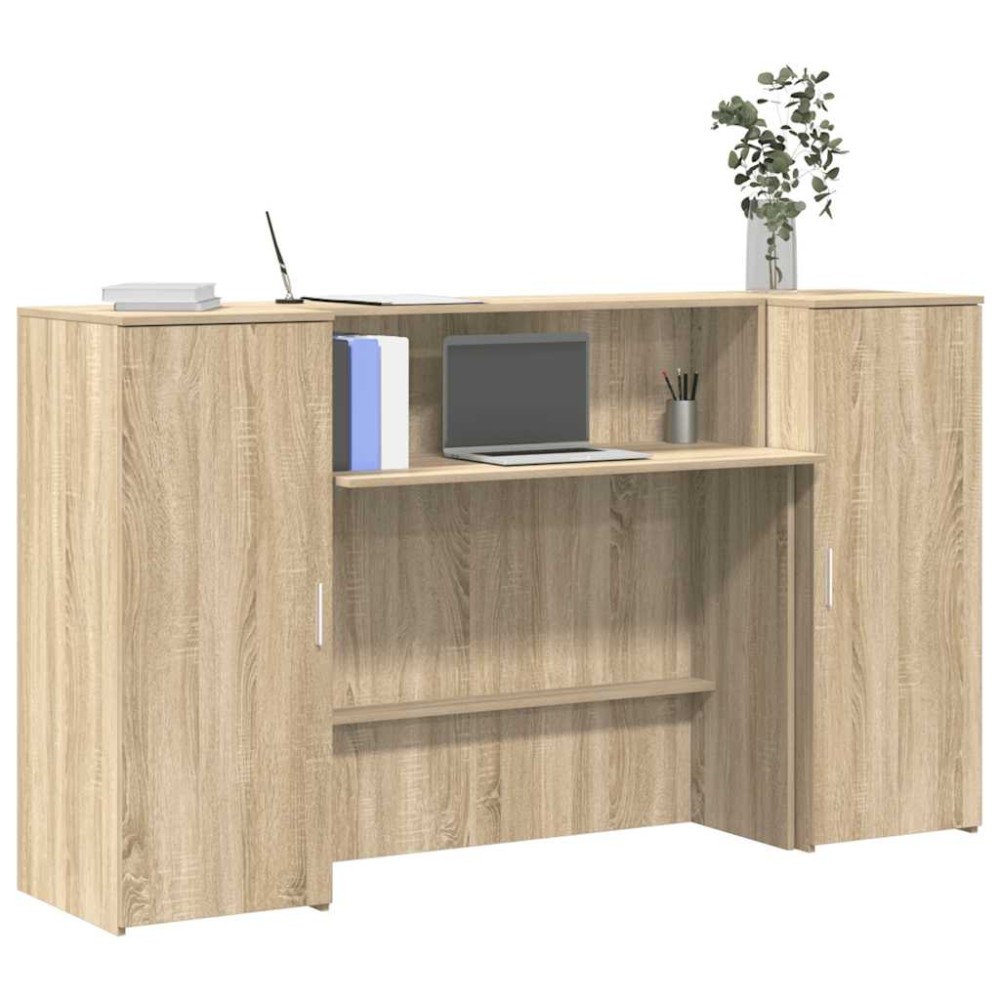 vidaXL Γραφείο υποδοχής Sonoma Δρυς 180x50x103,5εκ. Επεξεργασμένο Ξύλο