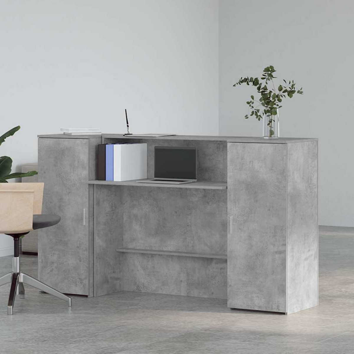vidaXL Γραφείο υποδοχής 180x50x103,5 εκ. Επεξεργασμένο Ξύλο