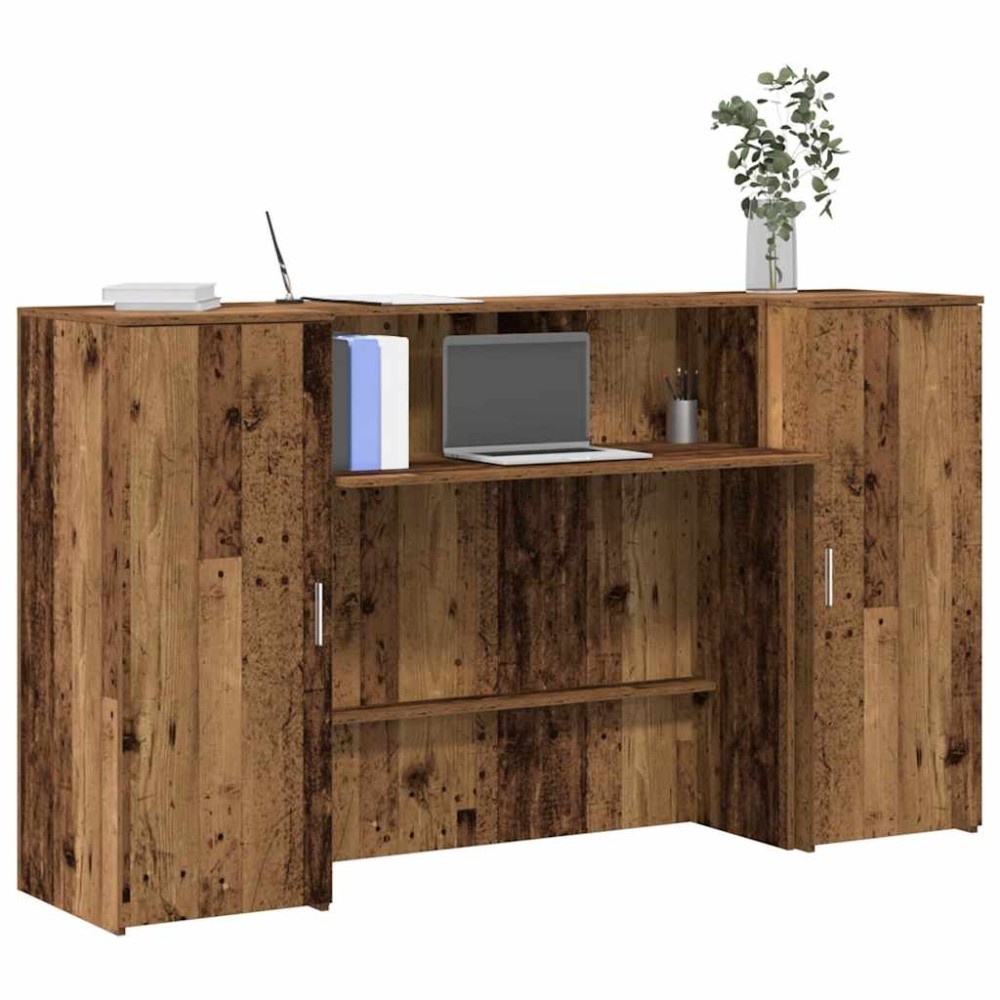 vidaXL Γραφείο υποδοχής Παλιό Ξύλο 180x50x103,5 εκ. Επεξεργασμένο Ξύλο