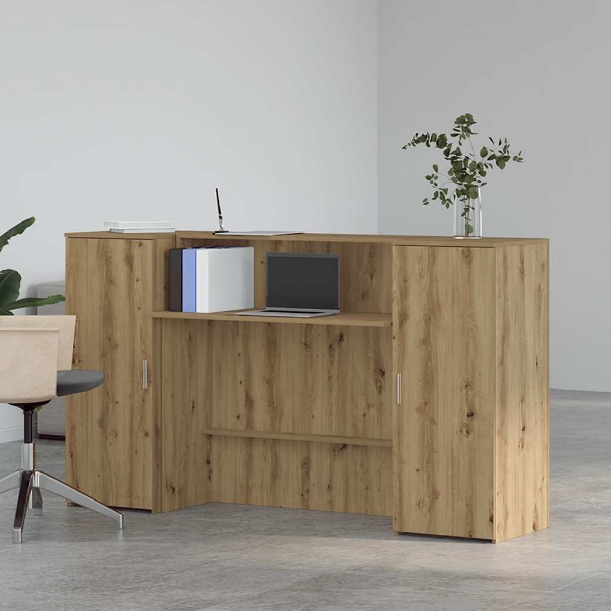vidaXL Γραφείο υποδοχής 180x50x103,5 εκ. Επεξεργασμένο Ξύλο