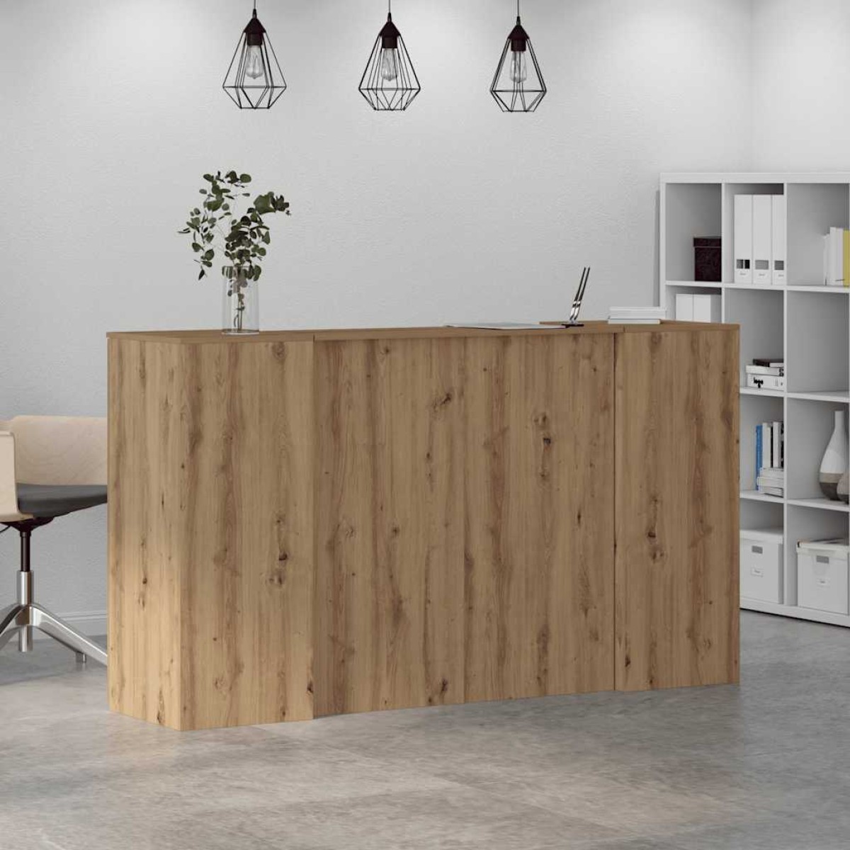 vidaXL Γραφείο υποδοχής 180x50x103,5 εκ. Επεξεργασμένο Ξύλο