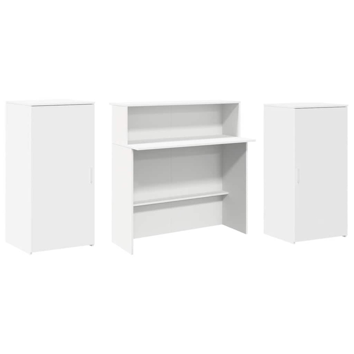 vidaXL Γραφείο υποδοχής Λευκό 200x50x103,5 εκ. Επεξεργασμένο Ξύλο