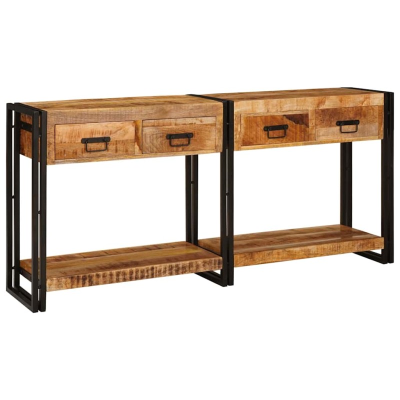 vidaXL Τραπέζια Κονσόλες 2 τμχ. Καφέ 161 x 33 x 75 εκ