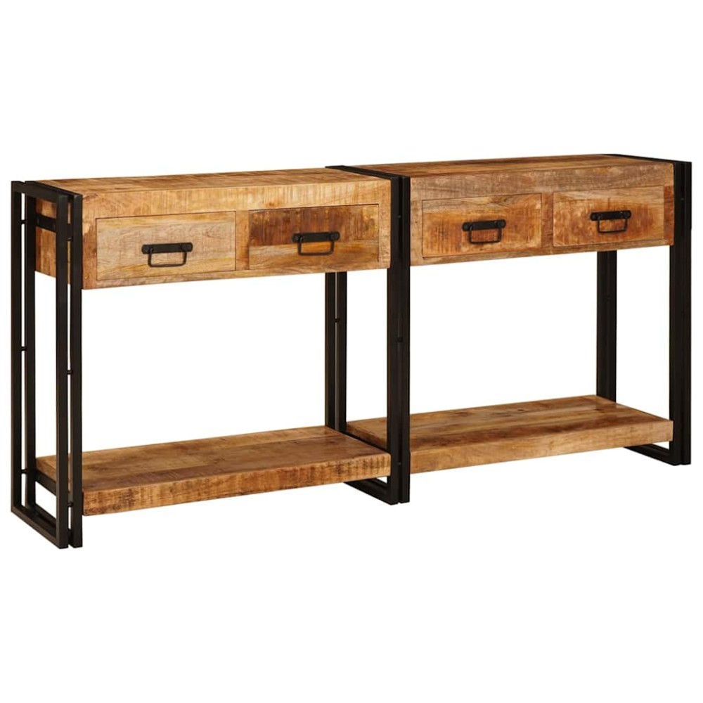 vidaXL Τραπέζια Κονσόλες 2 τμχ. Καφέ 161 x 33 x 75 εκ