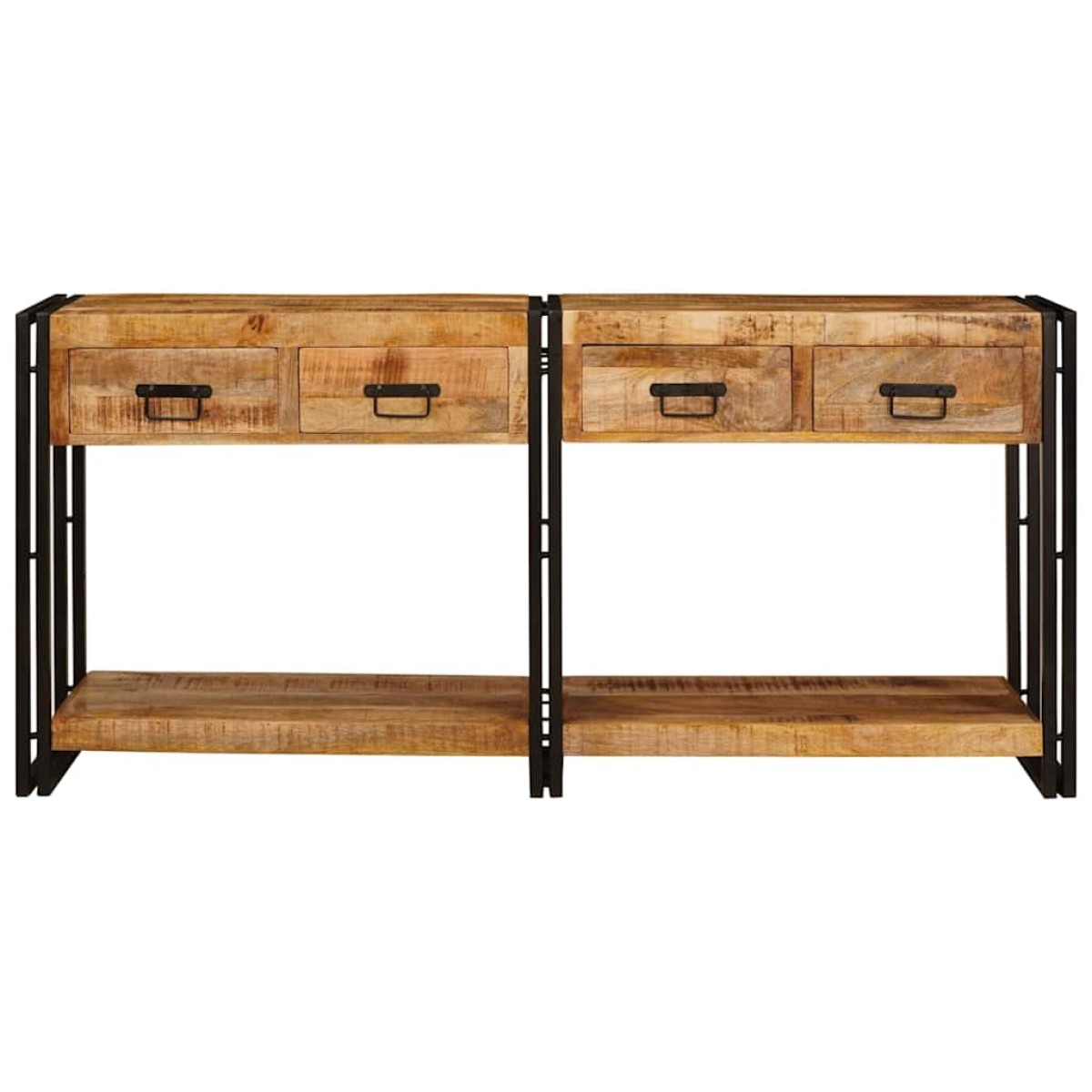 vidaXL Τραπέζια Κονσόλες 2 τμχ. Καφέ 161 x 33 x 75 εκ