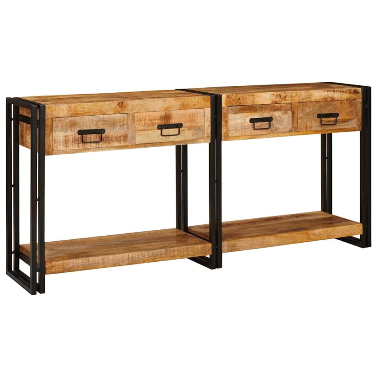 vidaXL Τραπέζια Κονσόλες 2 τμχ. Καφέ 161 x 33 x 75 εκ