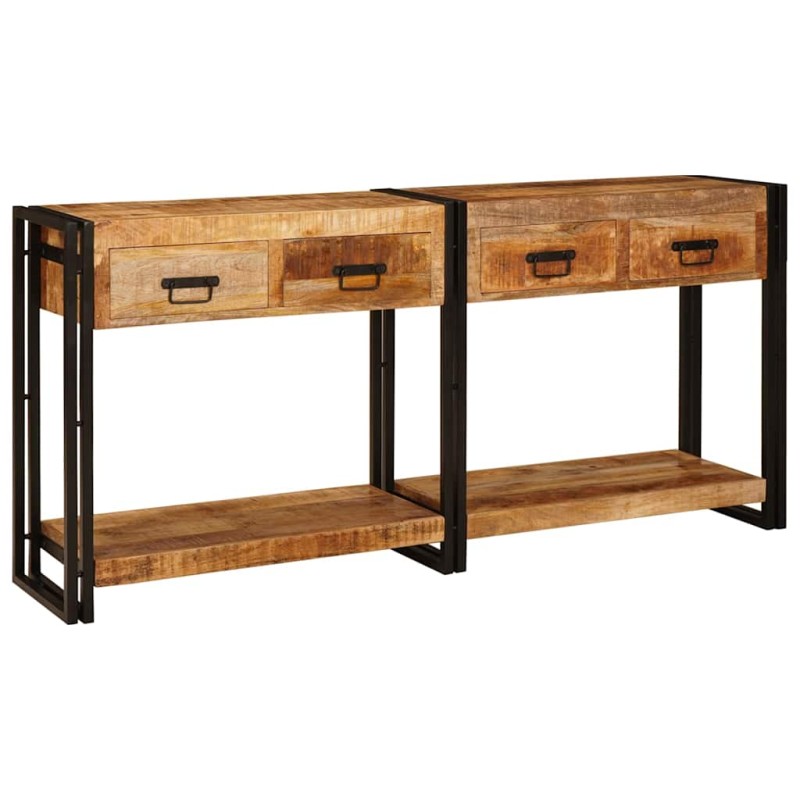 vidaXL Τραπέζια Κονσόλες 2 τμχ. Καφέ 161 x 33 x 75 εκ