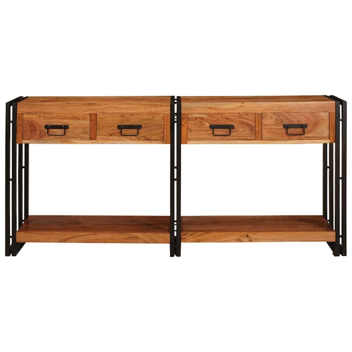 vidaXL Τραπέζια Κονσόλες 2 τμχ. Καφέ 161 x 33 x 75 εκ