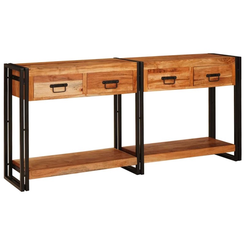 vidaXL Τραπέζια Κονσόλες 2 τμχ. Καφέ 161 x 33 x 75 εκ