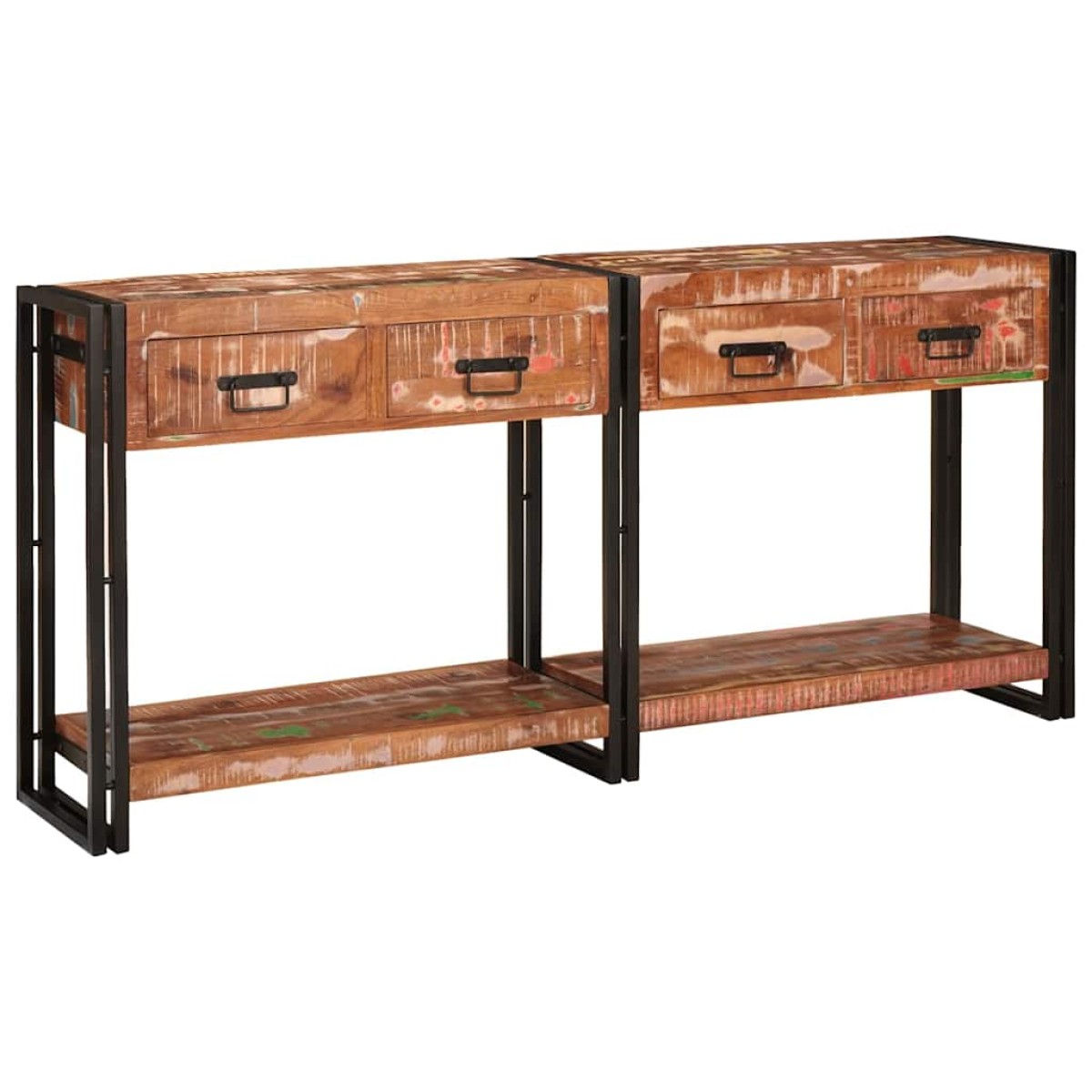 vidaXL Τραπέζια Κονσόλες 2 τμχ. Πολύχρωμο 161 x 33 x 75 εκ