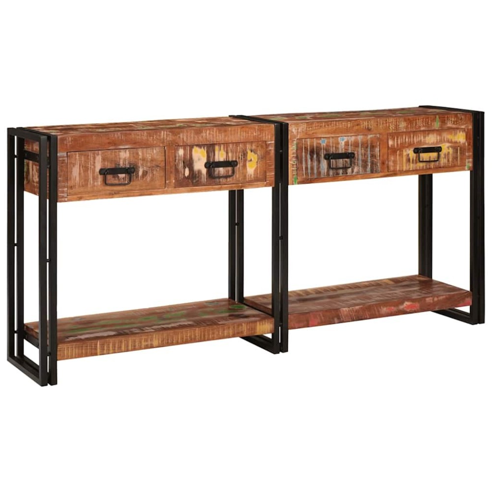vidaXL Τραπέζια Κονσόλες 2 τμχ. Πολύχρωμο 161 x 33 x 75 εκ