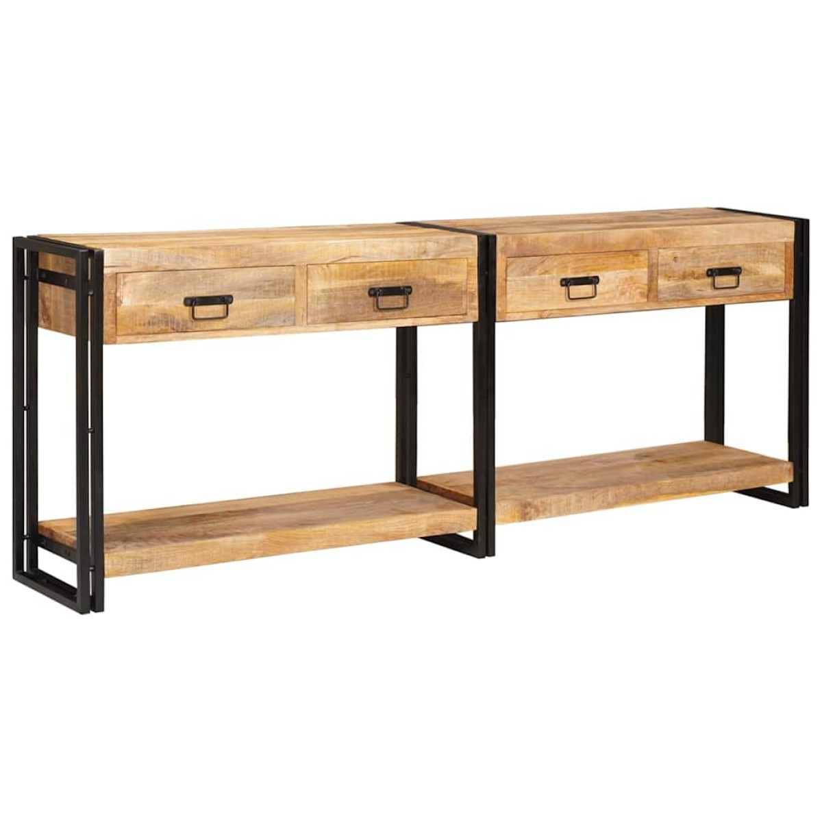 vidaXL Τραπέζια Κονσόλες 2 τμχ. Καφέ 200 x 33 x 75 εκ