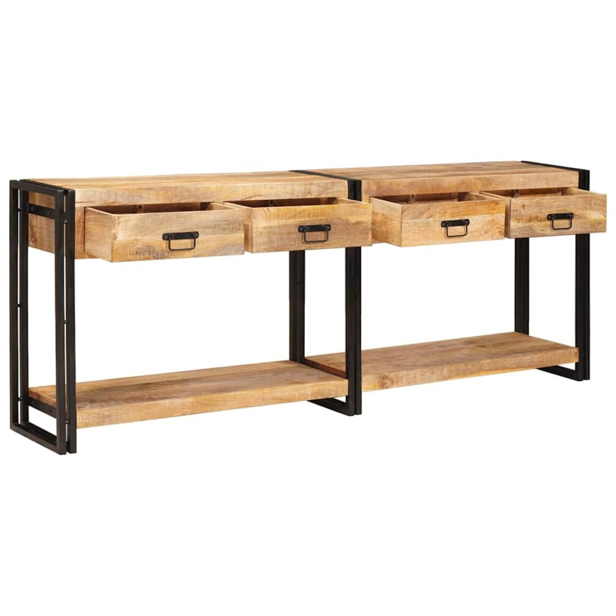 vidaXL Τραπέζια Κονσόλες 2 τμχ. Καφέ 200 x 33 x 75 εκ