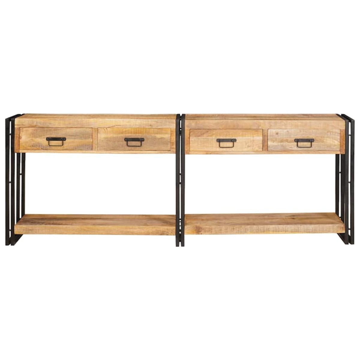 vidaXL Τραπέζια Κονσόλες 2 τμχ. Καφέ 200 x 33 x 75 εκ