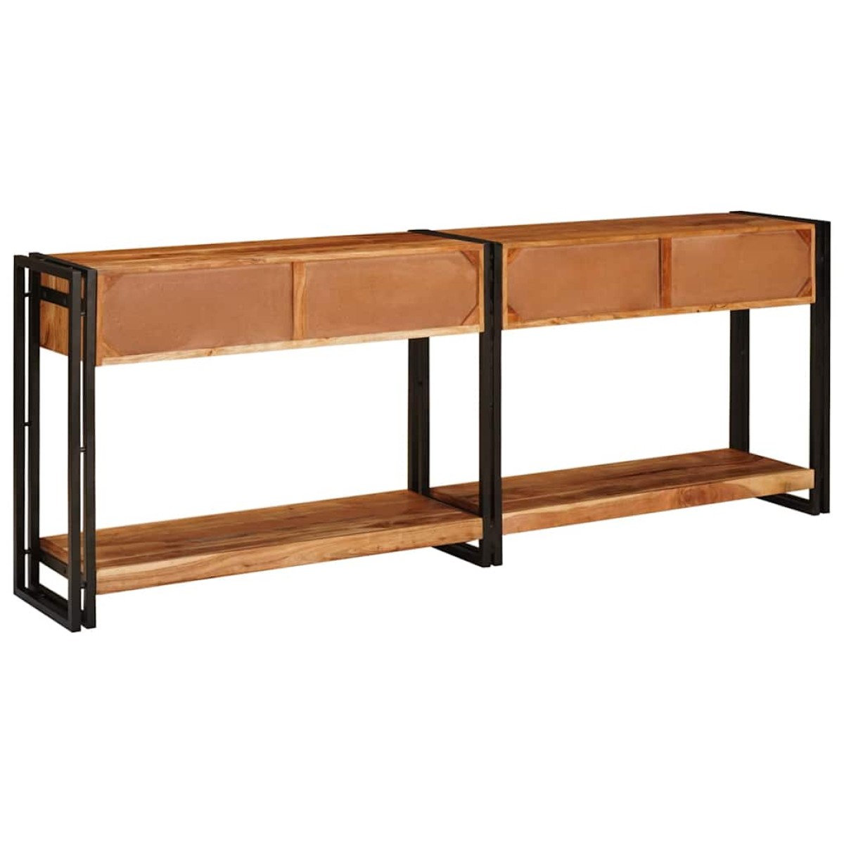 vidaXL Τραπέζια Κονσόλες 2 τμχ. Καφέ 200 x 33 x 75 εκ