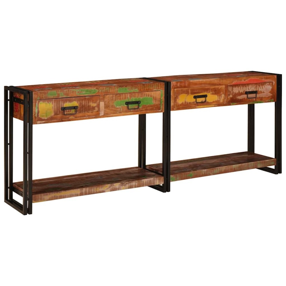 vidaXL Τραπέζια Κονσόλες 2 τμχ. Πολύχρωμο 200 x 33 x 75 εκ