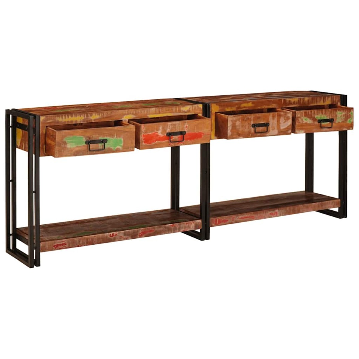 vidaXL Τραπέζια Κονσόλες 2 τμχ. Πολύχρωμο 200 x 33 x 75 εκ