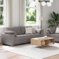 vidaXL Καναπές 2 τμχ. Taupe ύφασμα