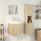 vidaXL Σετ Επίπλων Μπάνιου 4 Τεμαχίων Sonoma Δρυς Επεξεργασμένο Ξύλο