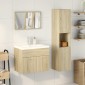 vidaXL Σετ Επίπλων Μπάνιου 4 Τεμαχίων Sonoma Δρυς Επεξεργασμένο Ξύλο