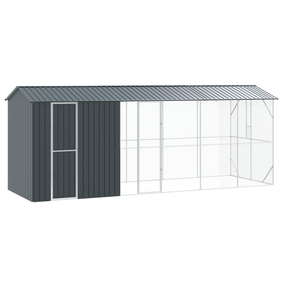 vidaXL Κλουβί Πουλιών Ανθρακί 645 x 208 x 247 εκ Επικαλυμμένος Χάλυβας