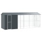 vidaXL Κλουβί Πουλιών Ανθρακί 645 x 208 x 247 εκ Επικαλυμμένος Χάλυβας
