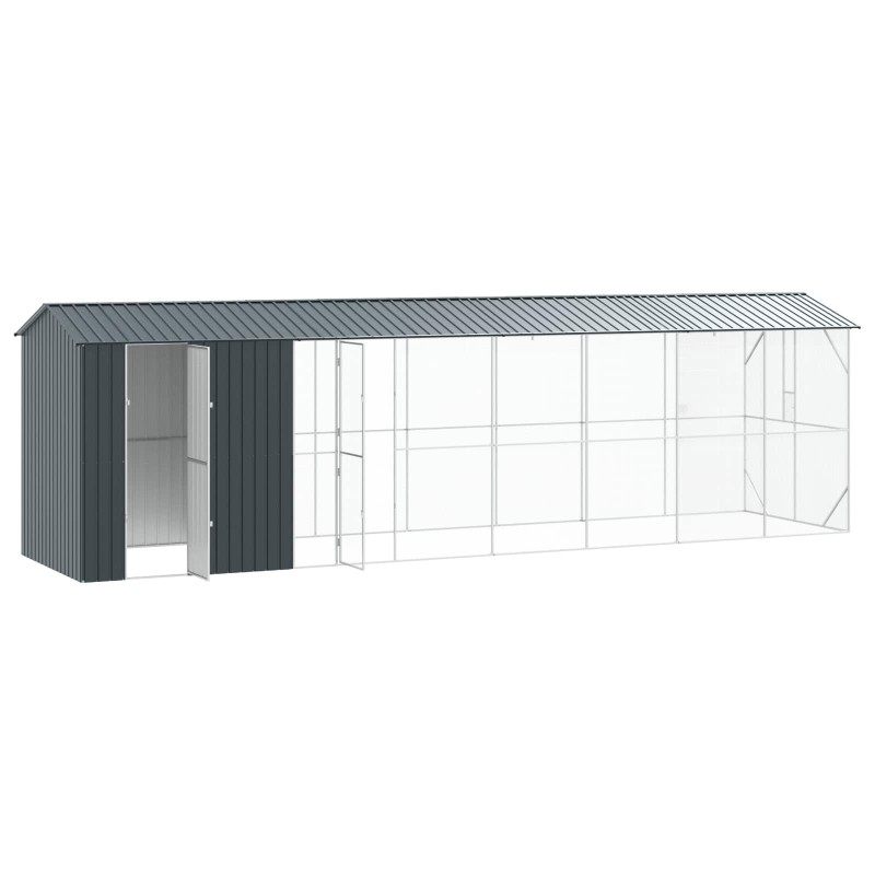 vidaXL Κλουβί Πουλιών Ανθρακί 860 x 208 x 247 εκ Επικαλυμμένος Χάλυβας