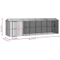 vidaXL Κλουβί Πουλιών Ανθρακί 860 x 208 x 247 εκ Επικαλυμμένος Χάλυβας
