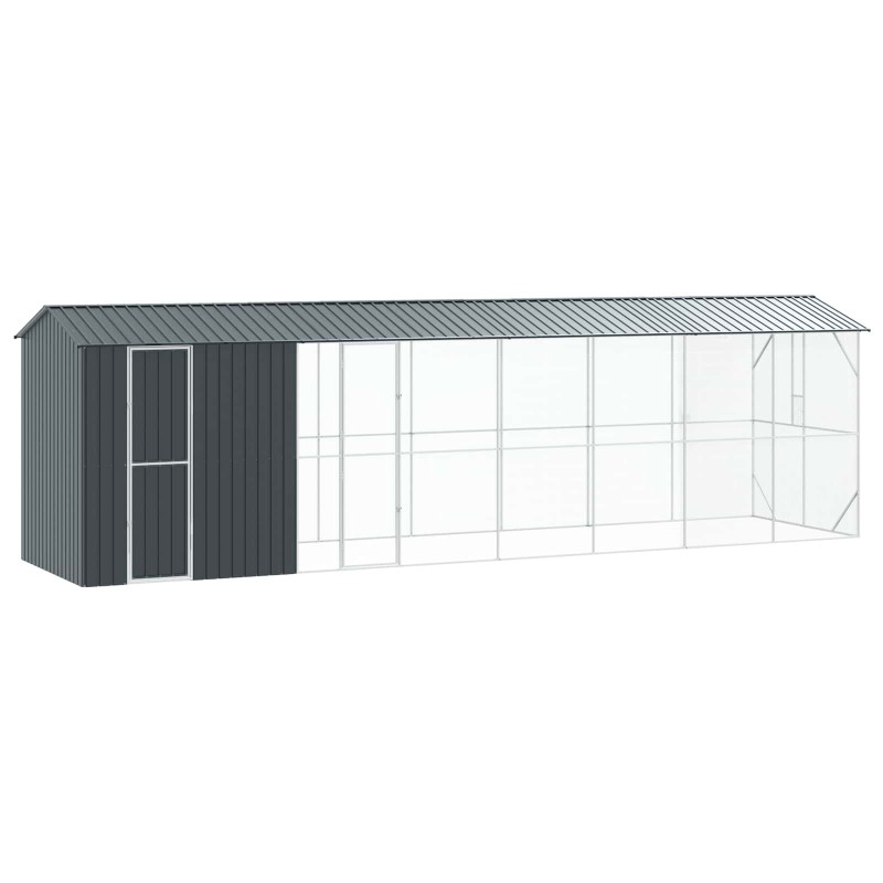 vidaXL Κλουβί Πουλιών Ανθρακί 860 x 208 x 247 εκ Επικαλυμμένος Χάλυβας