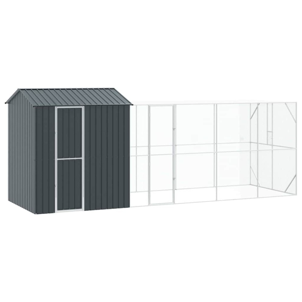 vidaXL Κλουβί Πουλιών Ανθρακί 621 x 208 x 247 εκ Επικαλυμμένος Χάλυβας