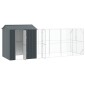 vidaXL Κλουβί Πουλιών Ανθρακί 621 x 208 x 247 εκ Επικαλυμμένος Χάλυβας