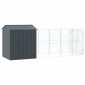 vidaXL Κλουβί Πουλιών Ανθρακί 621 x 208 x 247 εκ Επικαλυμμένος Χάλυβας