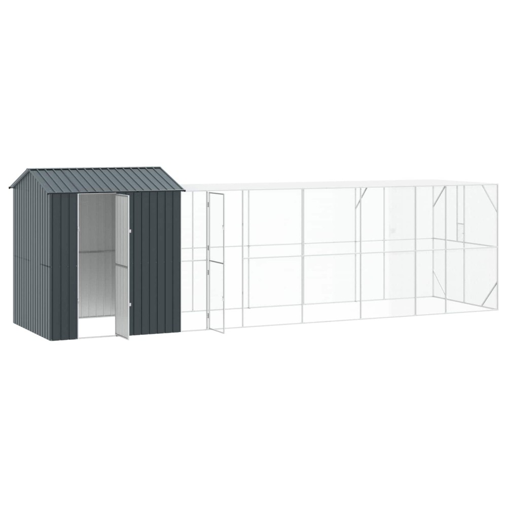 vidaXL Κλουβί Πουλιών Ανθρακί 824 x 208 x 247 εκ Επικαλυμμένος Χάλυβας