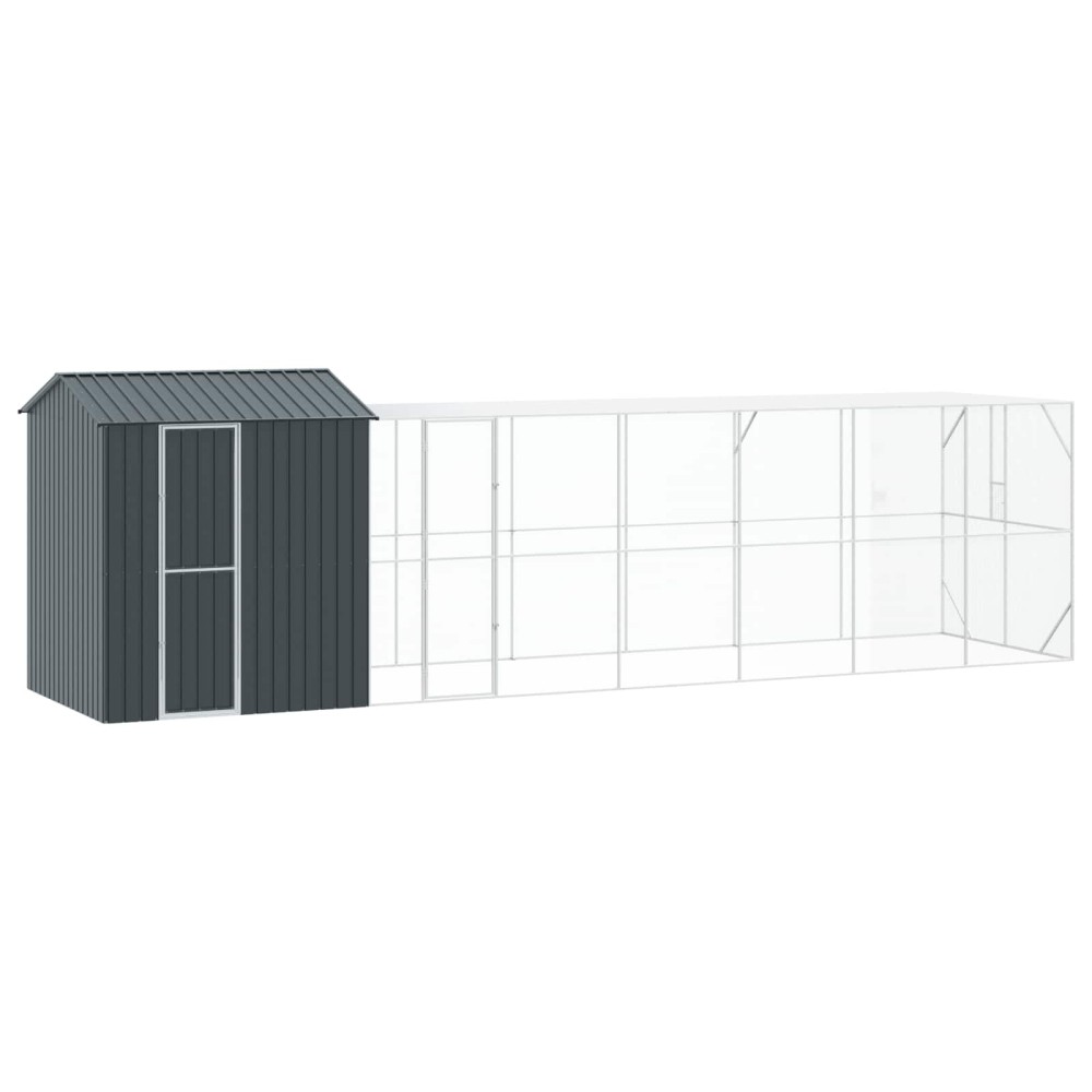 vidaXL Κλουβί Πουλιών Ανθρακί 824 x 208 x 247 εκ Επικαλυμμένος Χάλυβας