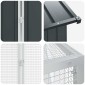 vidaXL Κλουβί Πουλιών Ανθρακί 824 x 208 x 247 εκ Επικαλυμμένος Χάλυβας