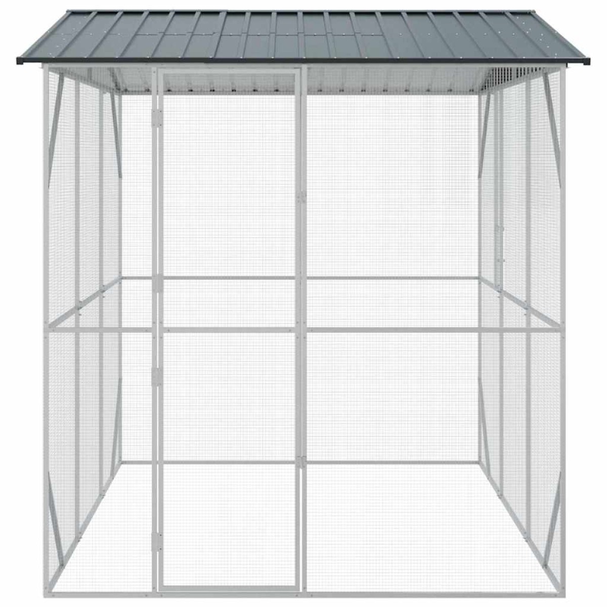 vidaXL Κλουβί Πουλιών Ανθρακί 227 x 310 x 247 εκ Επικαλυμμένος Χάλυβας