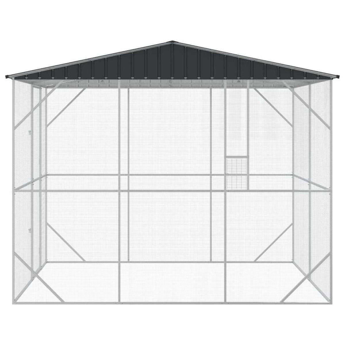 vidaXL Κλουβί Πουλιών Ανθρακί 227 x 310 x 247 εκ Επικαλυμμένος Χάλυβας