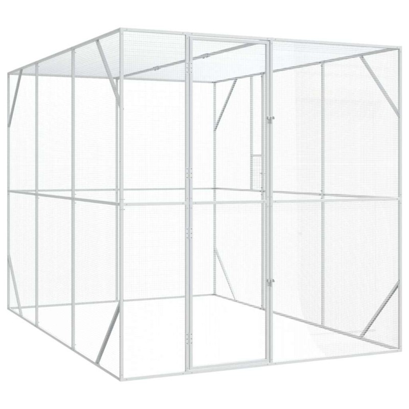 vidaXL Κλουβί Πουλιών Ανθρακί 210 x 304 x 213 εκ Επικαλυμμένος Χάλυβας