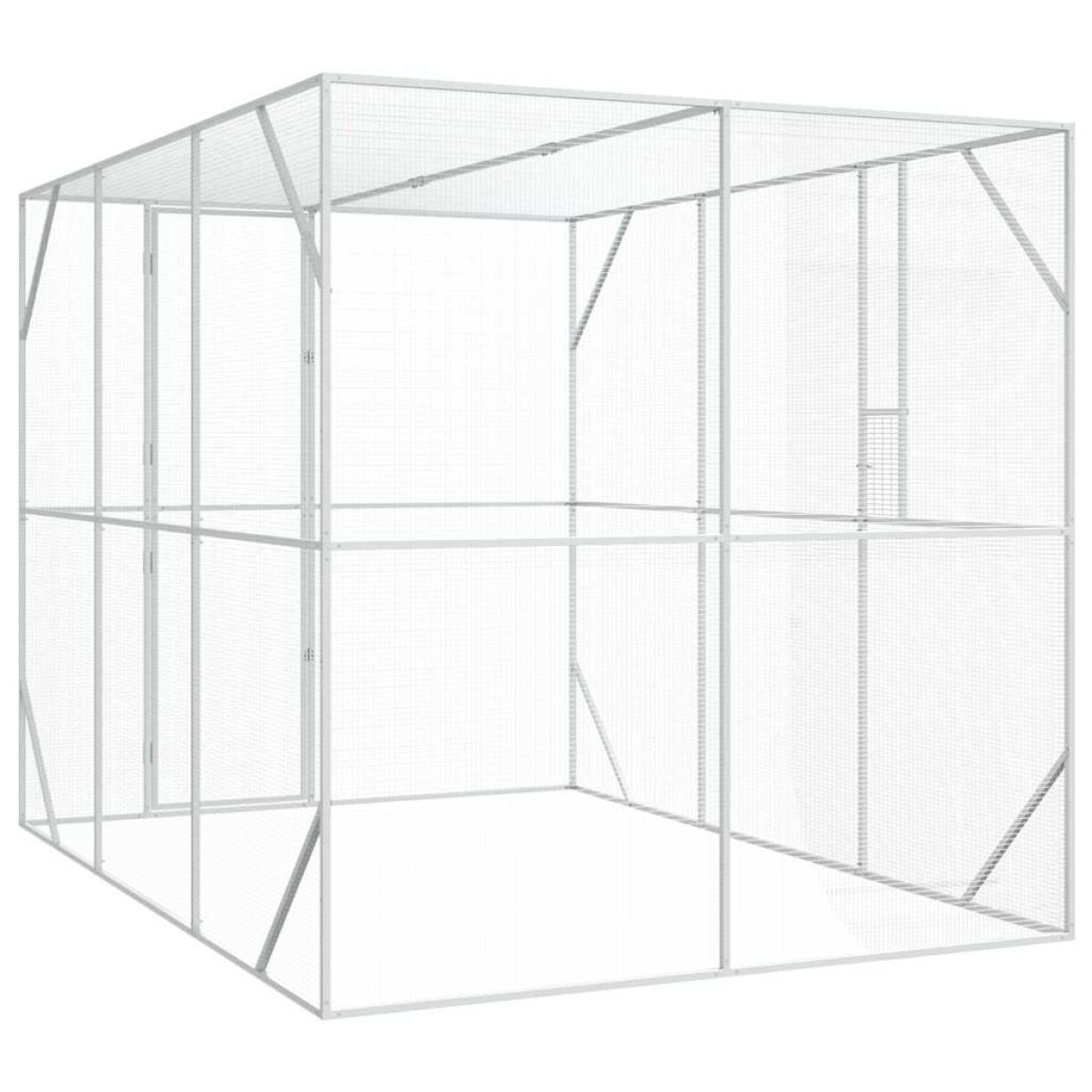 vidaXL Κλουβί Πουλιών Ανθρακί 210 x 304 x 213 εκ Επικαλυμμένος Χάλυβας