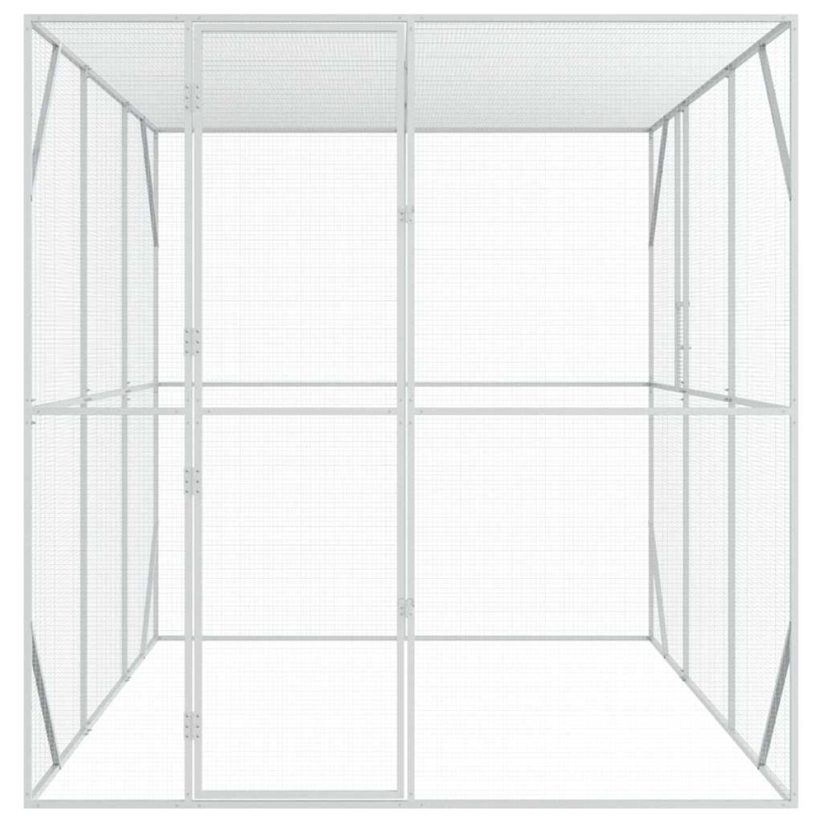 vidaXL Κλουβί Πουλιών Ανθρακί 210 x 304 x 213 εκ Επικαλυμμένος Χάλυβας