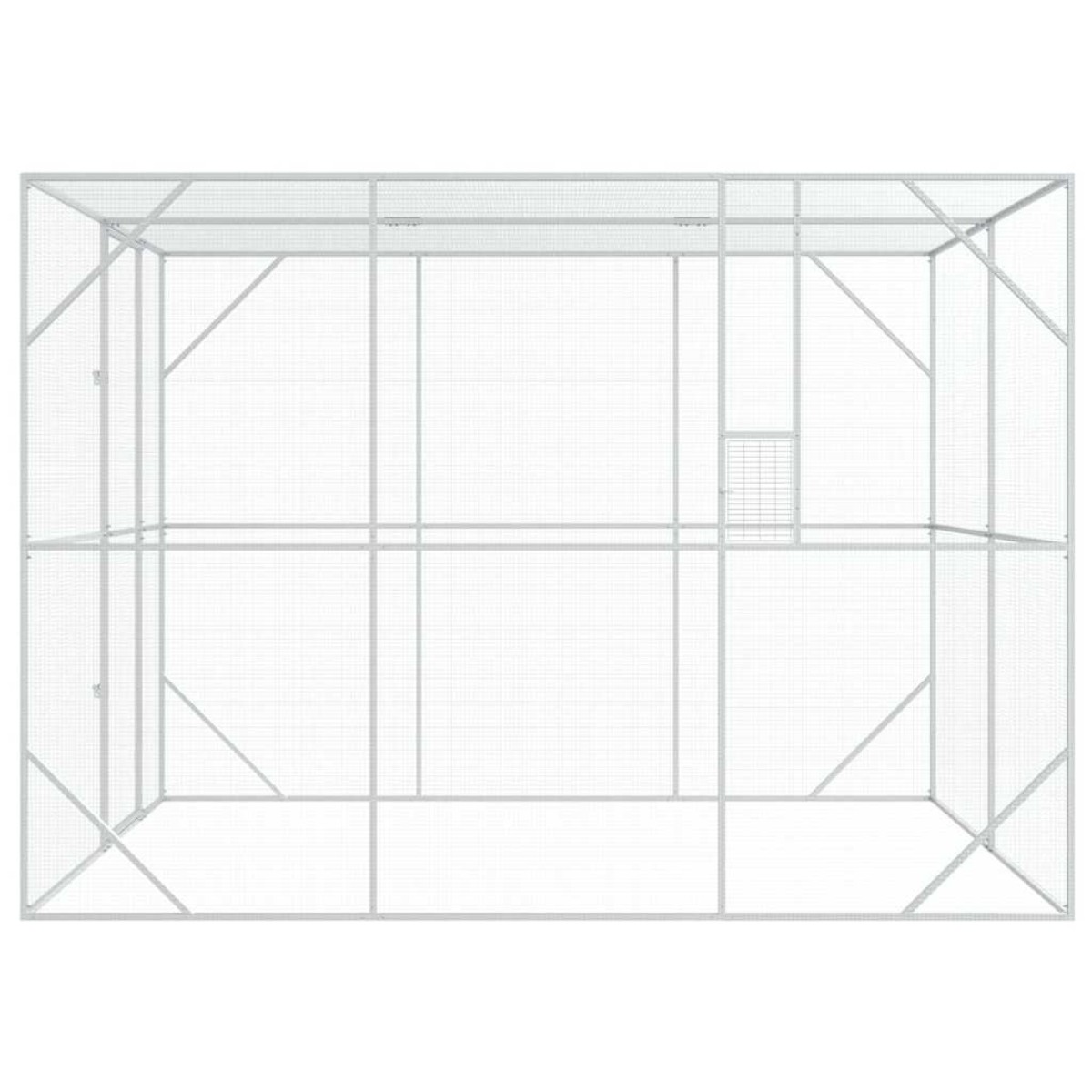 vidaXL Κλουβί Πουλιών Ανθρακί 210 x 304 x 213 εκ Επικαλυμμένος Χάλυβας